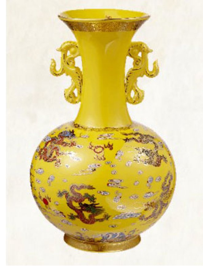 敬礼玉琅瓷财运瓶1801-6